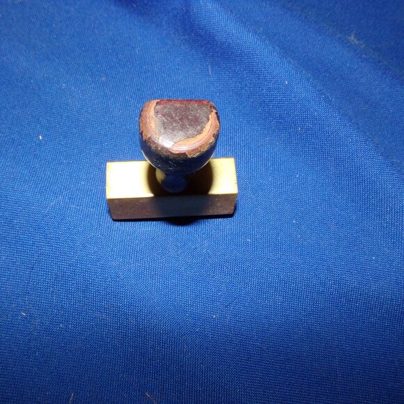 Vintage Collectible Solid Wood Rubber Address Hand Stamp - Picture 2 of 4